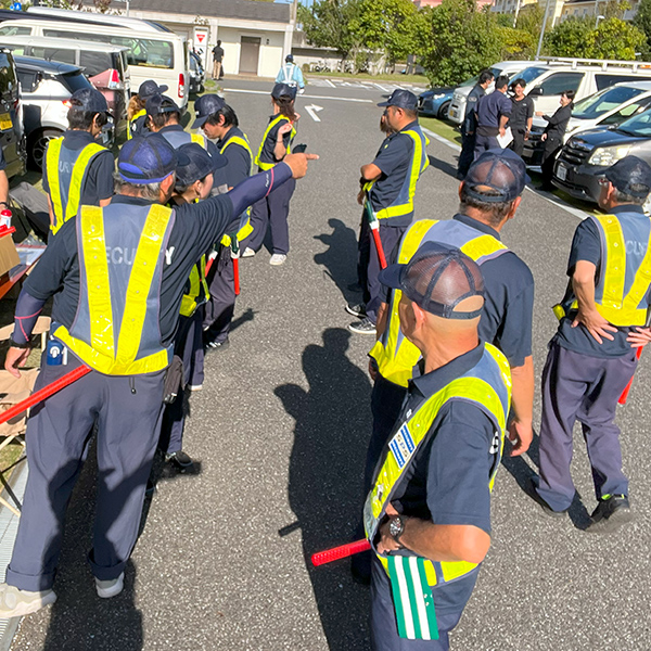 浦安市花火大会警備の様子