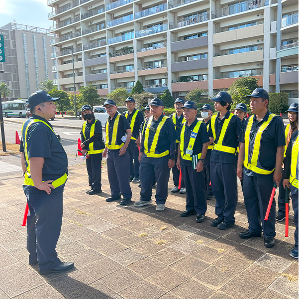 浦安市花火大会警備の様子