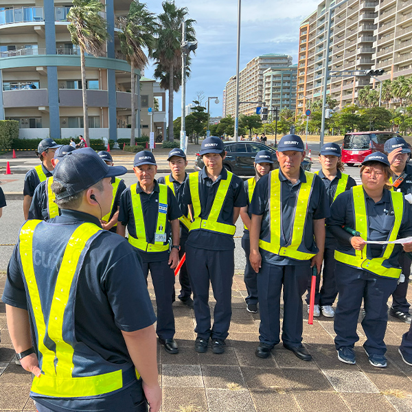 浦安市花火大会警備の様子